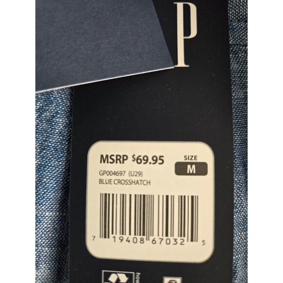 GAP Womens Top Size M Blue Linen Blend Long Sleeve NWT Fall Winter Work Career - Picture 5 of 7